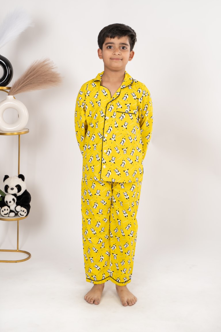 Cotton Short Sleeve Kids Nightwear/Nightdress/Sleepsuit/Sleepwear/Night Suit  for Boys and Girls Top and Pyjama Combo Set,(SM-00658UNISEXSWPT_Parent) -  ShopMozo